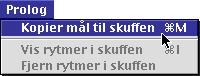 Valg af 'Kopier m�l til skuffen'