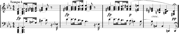 Takt 136-139 af Pathetique